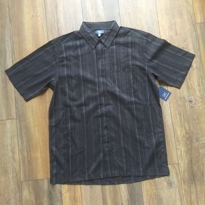 g George men's shirt size M black with gray lines